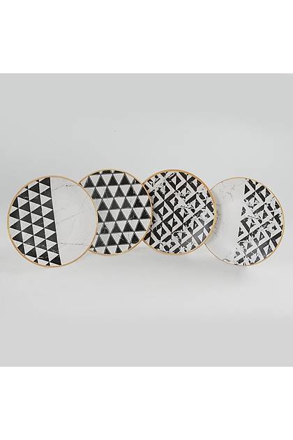 Trigon Marble Pasta Taba 20 Cm 4 Adet - 18765-66-67-68