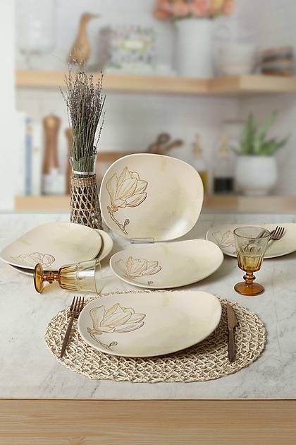 Vintage Bloom sabella Servis Taba 30 Cm 6 Adet 22057