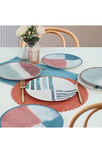 Watercolor Servis Taba 25 cm 6 Adet - 20784-85-86