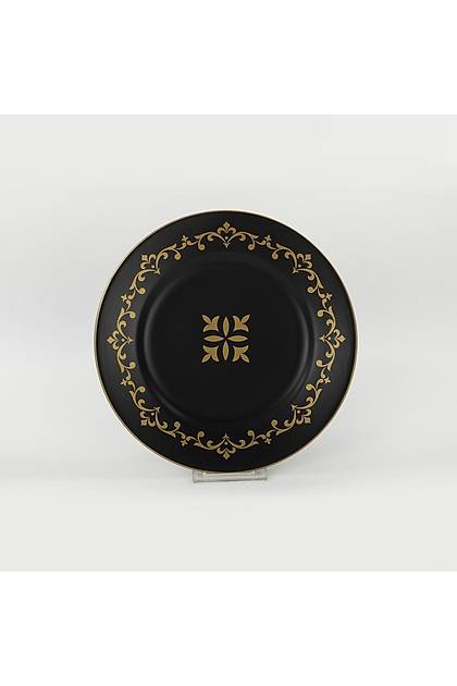 Riva Mat Siyah Gold Yemek Takm 24 Para 6 Kiilik