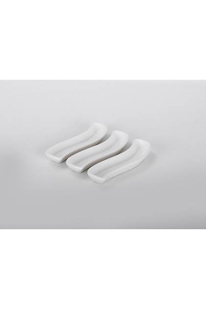 Mat Beyaz Ivory Zeytinlik 3 Adet 18 Cm