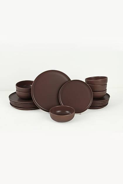 Nordic Mat Ak Taupe Yemek Takm 18 Para 6 Kiilik 958