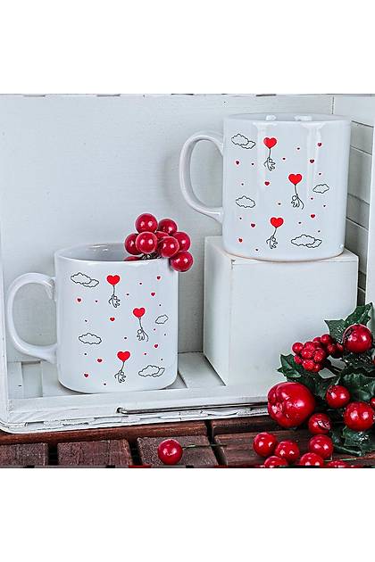 Heart Cloud Kupa 10 Cm 2 Adet