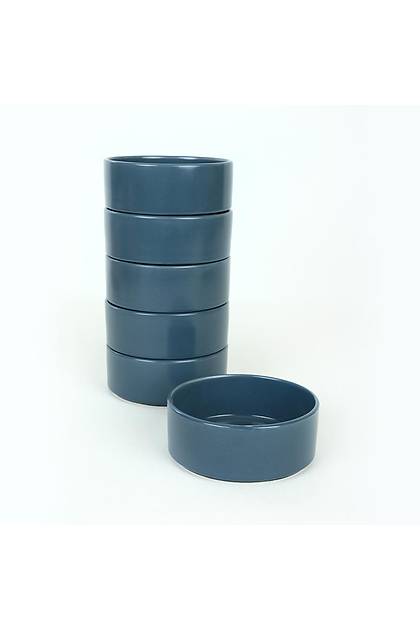 Mat Mavi Stackable orba Kasesi 14 Cm 6 Adet