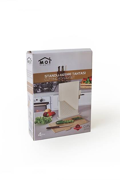 Standl� Kesme Tahtas� Seti 4 par�a - Krem