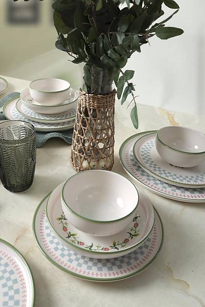 Rose Line Yemek Tak�m� 6 Par�a 2 Ki�ilik 22909-10-11