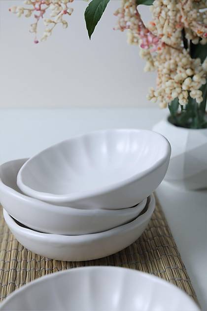 Mat Beyaz Sirius erezlik / Sosluk 12 Cm 6 Adet 022