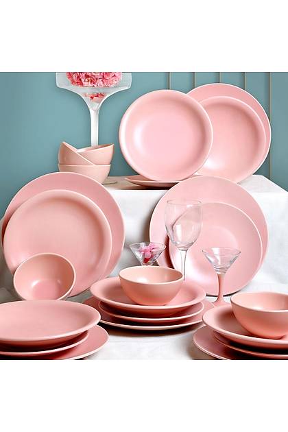 Ege Mat Ak Pembe Yemek Takm 24 Para 6 Kiilik