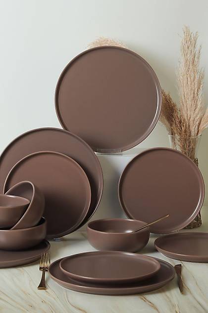 Nordic Mat Ak Taupe Yemek Takm 18 Para 6 Kiilik 958