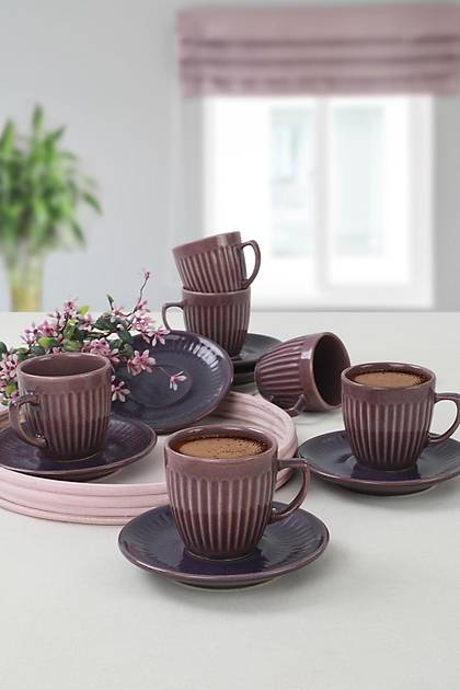 Berry Line Kahve Fincan Takm 12 Para 6 Kiilik