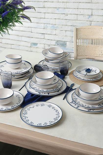 Blue Bloom Yemek Takm 24 Para 6 Kiilik 22810-11-12