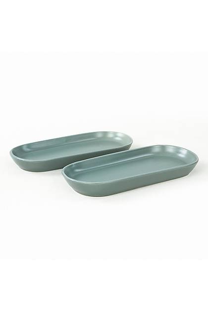 Mat Yeil Noyan Kayk Tabak 2 Adet 26 Cm