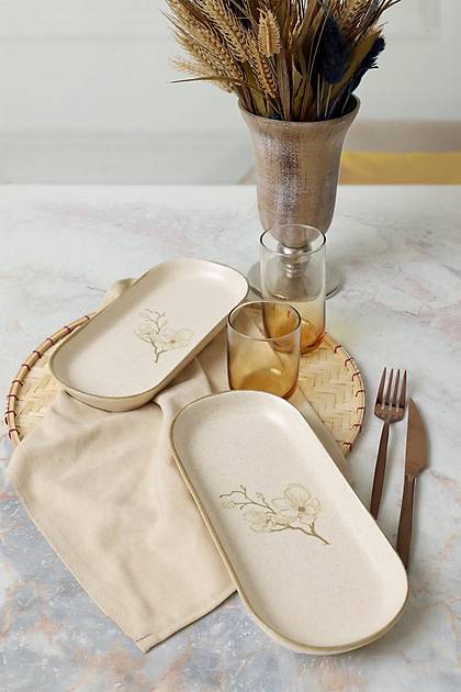 Taupe Bloom Noyan Kayk Tabak 26 cm 2 Adet 22519