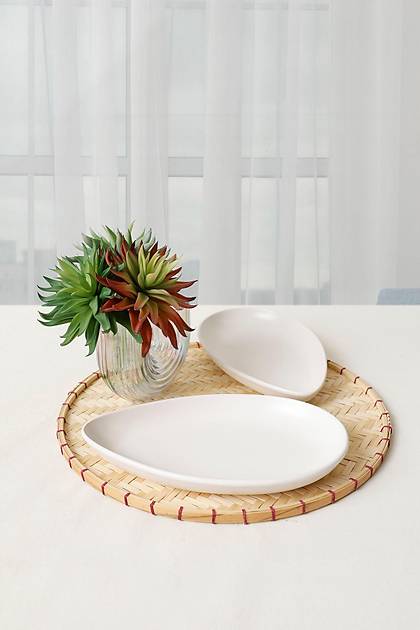 Mat Beyaz Serenity Kayk Tabak 24 Cm 2 Adet 022
