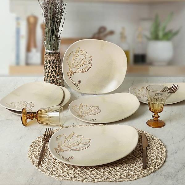 Vintage Bloom sabella Servis Taba 30 Cm 6 Adet 22057