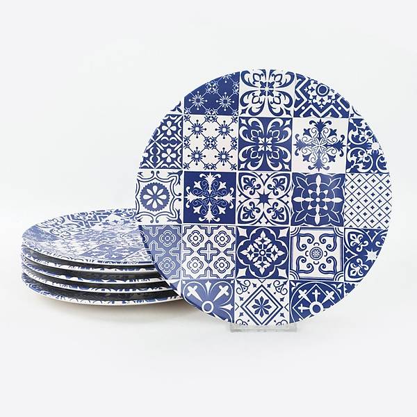 Blue Pattern Ege Servis Taba 25 Cm 6 Adet - 17926