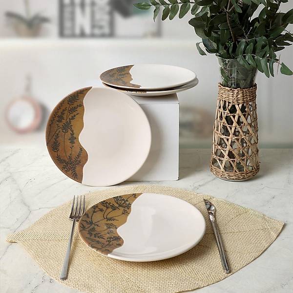 Terra Leaf Ege Pasta Taba 20 Cm 4 Adet 22878-79