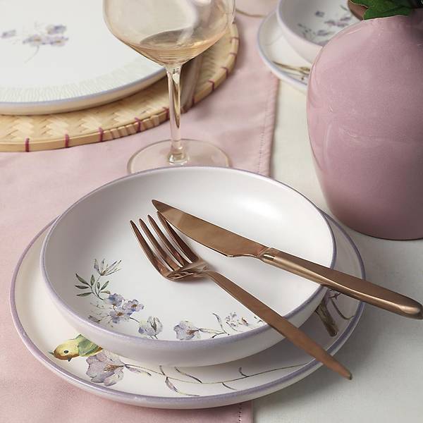 Purple Bloom Nordc Yemek Takm 24 Para 6 Kiilik 22431-32