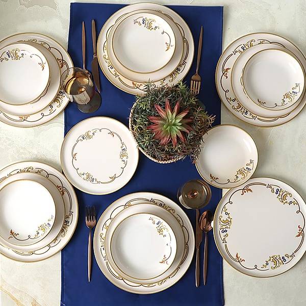 Bronze Bloom Yemek Takm 18 Para 6 Kiilik 22926-27-29