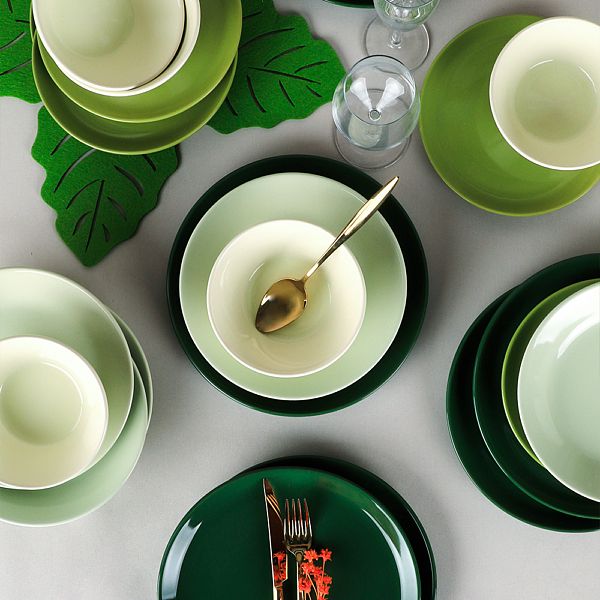 Keramika Hitit Degrade Yeşil Yemek Takımı 24 Parça 6 Kişilik - 316 « Keramika | Online Alışveriş Mağazası