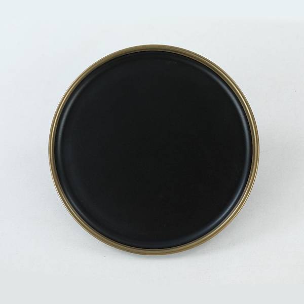 Nordic Gold Mat Siyah Pasta Tabağı 22 Cm 6 Adet
