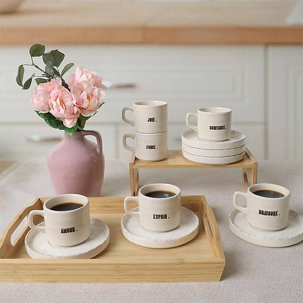 Deep Collection Mottolu Stackable ay Takm 12 Para 6 Kiilik 22650-55