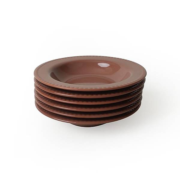 Kahverengi Bella Yemek Taba 21 Cm 6 Adet 605