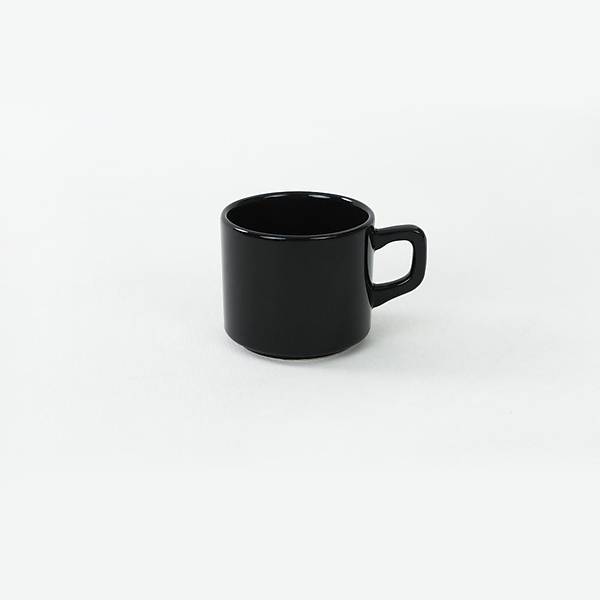 Siyah Stackable Çay Fincan Takımı 12 Parça 6 Kişilik