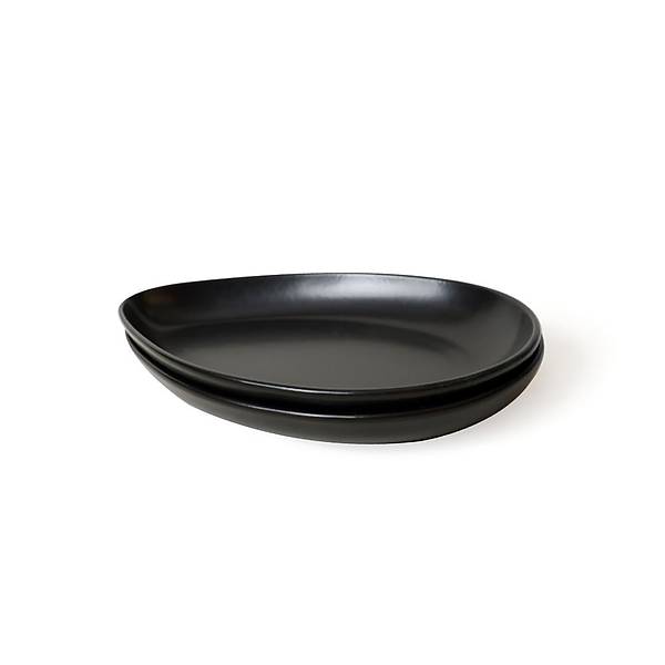 Mat Siyah Serenity Kayk Tabak 24 Cm 2 Adet 956