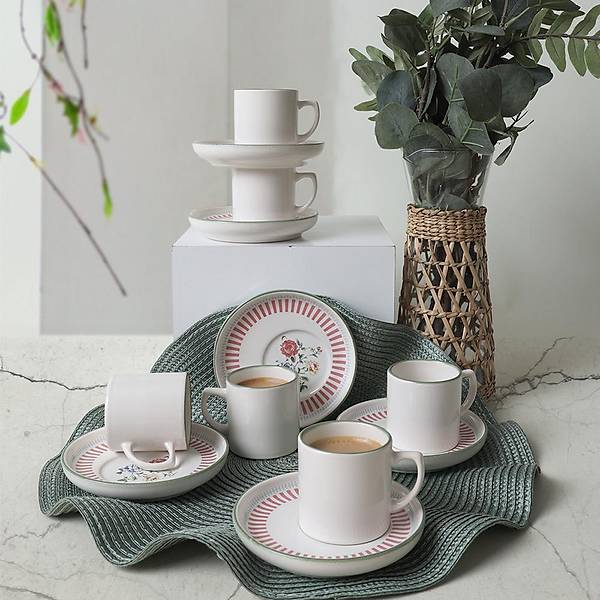 Rose Line Nordic Kahve Takm 12 Para 6 Kiilik 22910-12