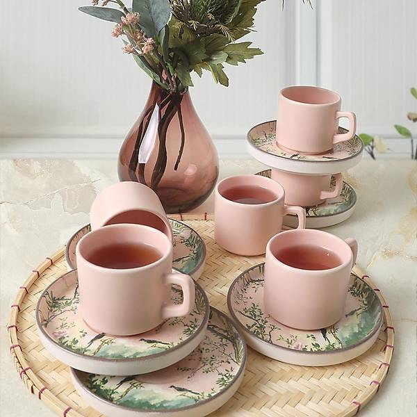 Pink Woods Stackable ay Takm 12 Para 6 Kiilik 22641