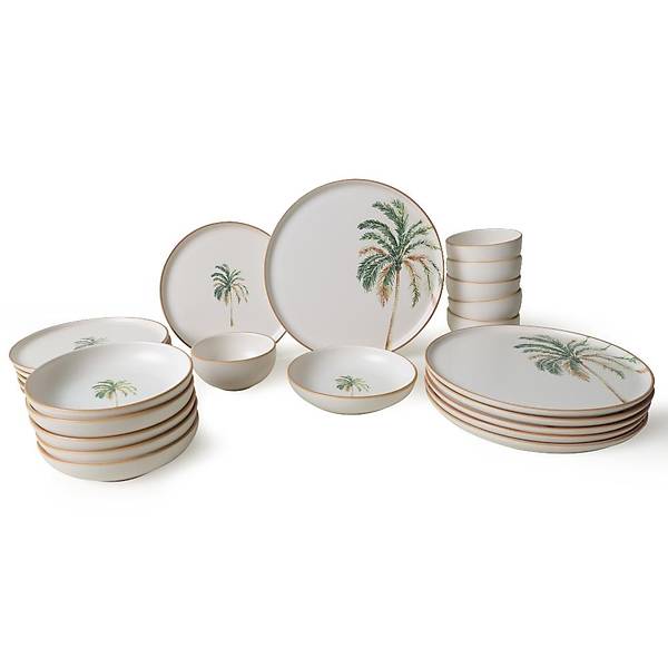 Bronze Palmiye Yemek Takm 24 Para 6 Kiilik 22901-02-03
