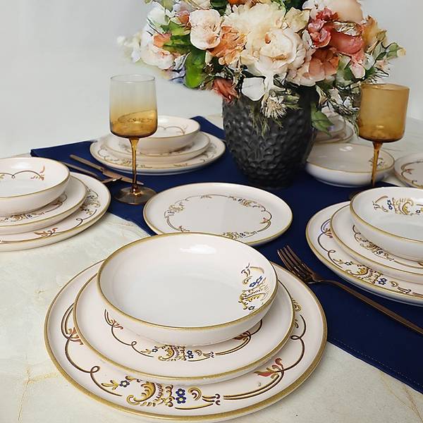 Bronze Bloom Yemek Takm 18 Para 6 Kiilik 22926-27-29