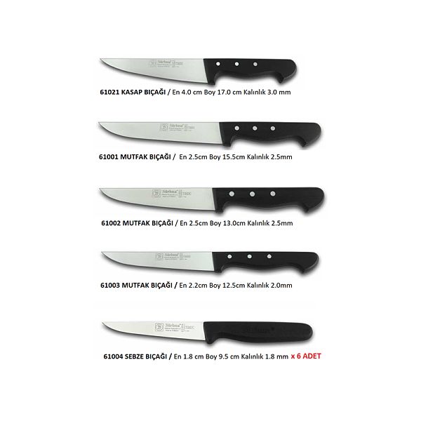 Sürmene Mutfak Bıçak Seti - 61500-N