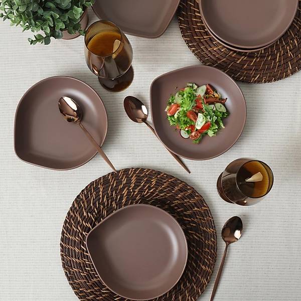 Mat Ak Taupe Serenity Yemek Taba 21 Cm 6 Adet 958