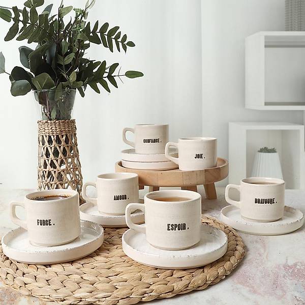 Deep Collection Mottolu Stackable ay Takm 12 Para 6 Kiilik 22650-55