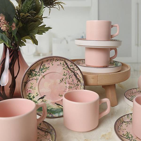 Pink Woods Stackable ay Takm 12 Para 6 Kiilik 22641