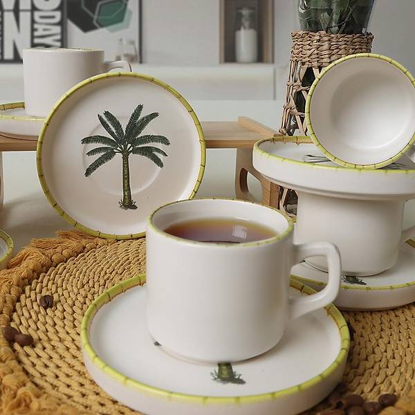 Palmiye Stackable ay Takm 12 Para 6 Kiilik 22642