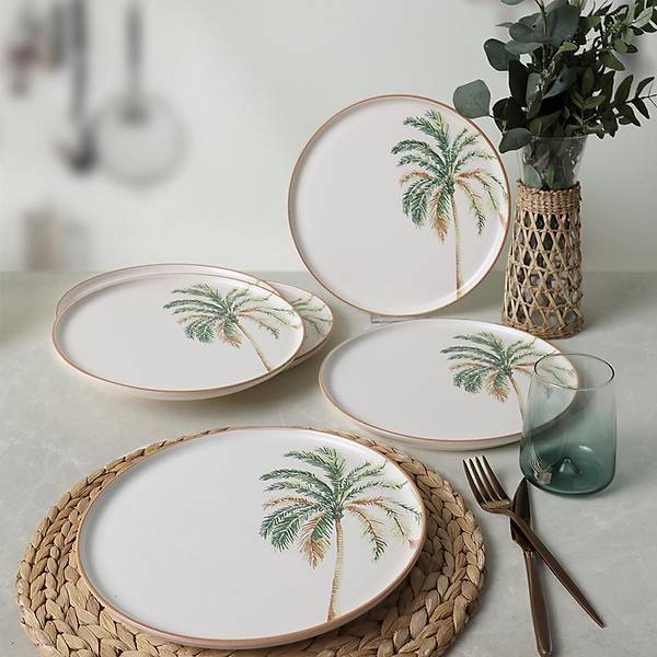 Bronze Palmiye Nordic Servis Taba 28 Cm 6 Adet 22903