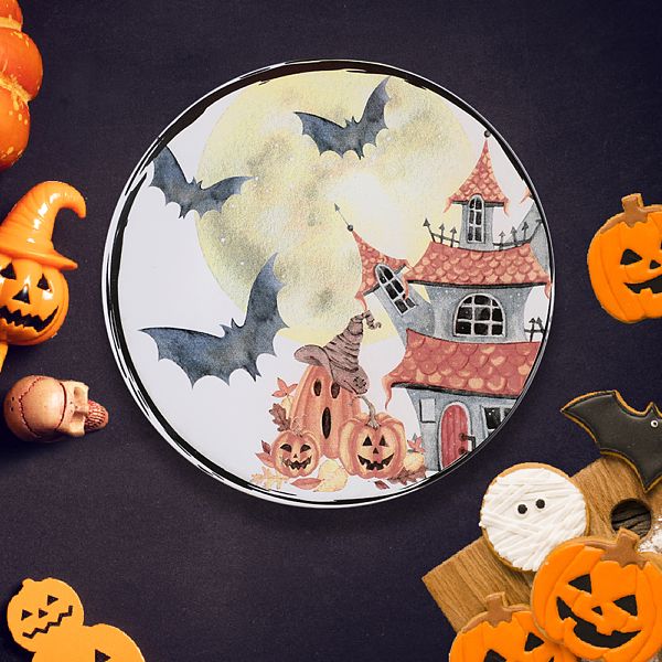 Halloween Moon Servis Taba 26 Cm 19947