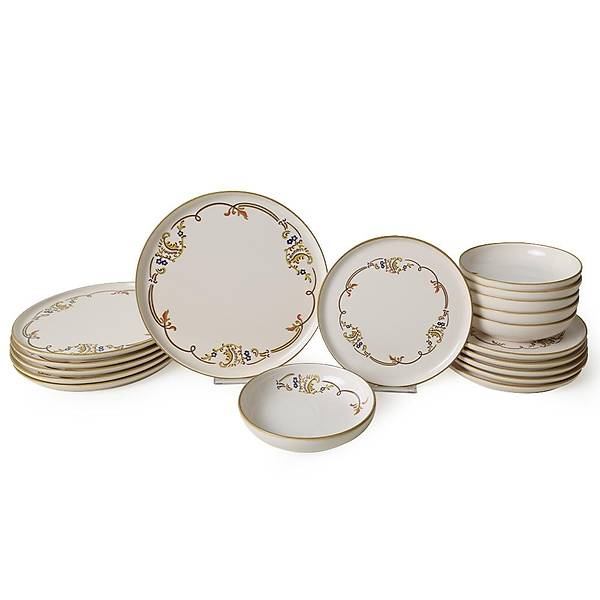 Bronze Bloom Yemek Takm 18 Para 6 Kiilik 22926-27-29