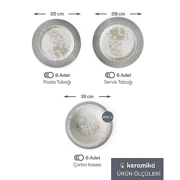 Deep Moon Assos Yemek Takm 18 Para 6 Kiilik 22886-87