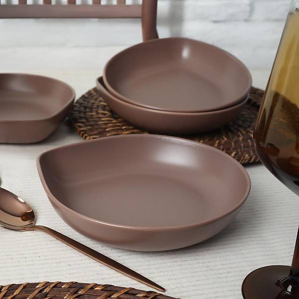 Mat Ak Taupe Serenity Yemek Taba 21 Cm 6 Adet 958