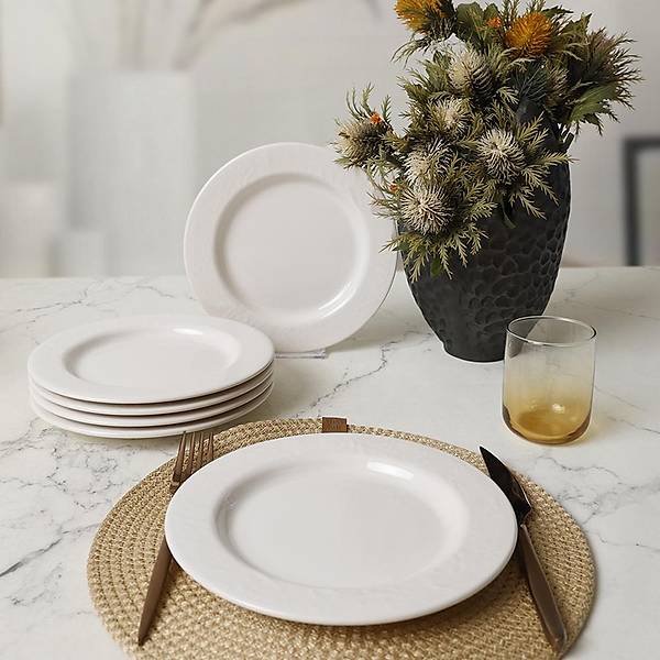 Beyaz yonya Pasta Taba 22 Cm 6 Adet 006