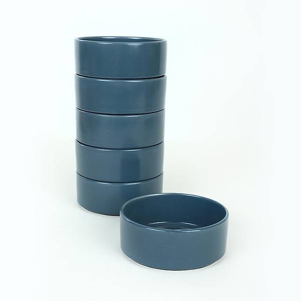 Mat Mavi Stackable orba Kasesi 14 Cm 6 Adet