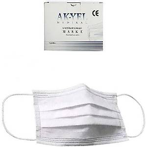 Akyel 3 Katl� Telli Maske 50'li - Y�ksek Koruma ve Konfor