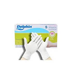Dolphin Latex Pudral� Muayene Eldiven (S) MDR 100'l� � Sa�l�k ve Hijyen ��in