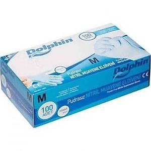Dolphin Pudrasız Nitril Mavi Eldiven MDR Medium 100 lü