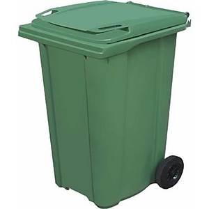 Plastik ��p Konteyner Ye�il 240 LT � Dayan�kl�, B�y�k Kapasiteli ��p Kutusu