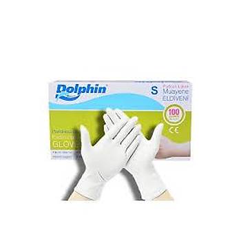 Dolphin Latex Pudralı Muayene Eldiven (S) MDR 100'lü – Sağlık ve Hijyen İçin